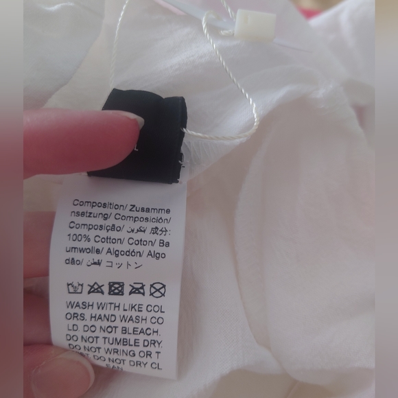 ⚡2/$20⚡🆕VCAY Geo Print Tie Neck Ruffle Hem Smock Dress - Picture 8 of 9